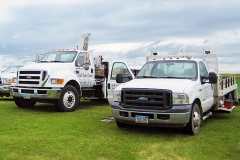 Trucks arriving